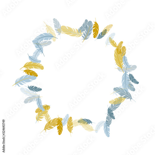 Falling feather elements soft vector design.
