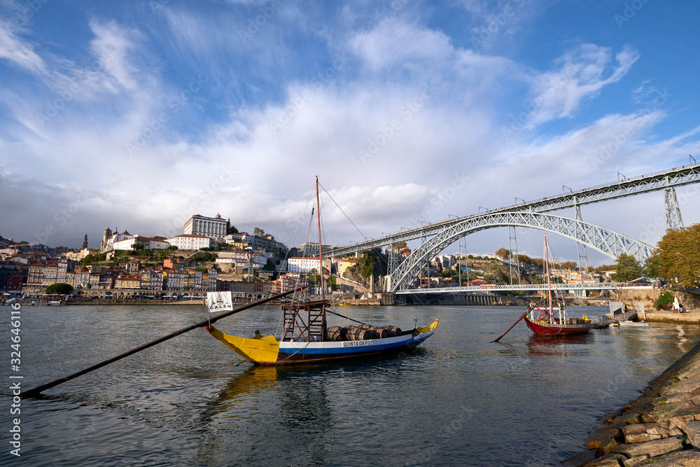 Port Wine Boats at Douro River, Porto