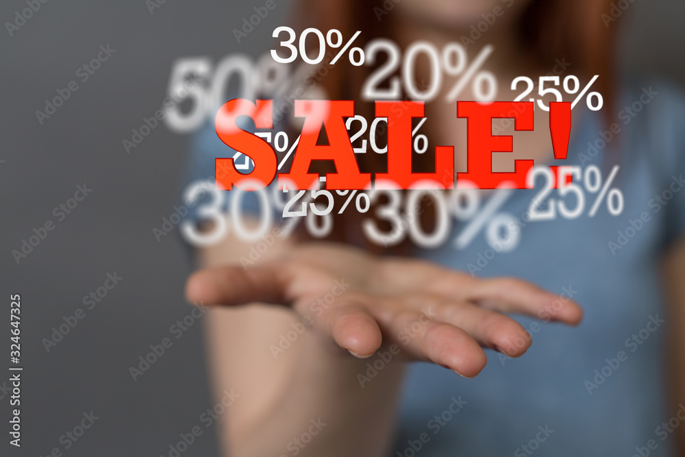 Discount and commission concept 3d Discount and commission concept 3d