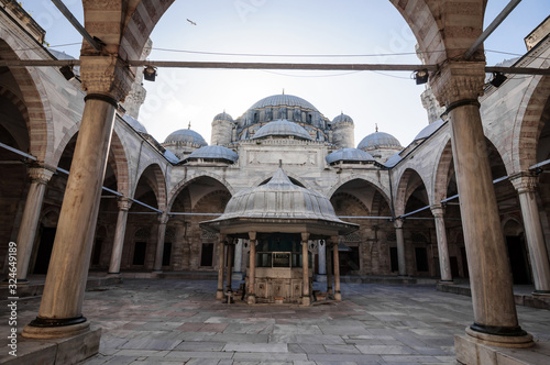 Shehzade mosque in Ottoman style built in 1548, Istanbul.