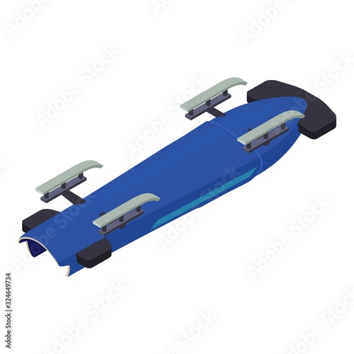 Sport bobsleigh icon. Isometric of sport bobsleigh vector icon for web design isolated on white background