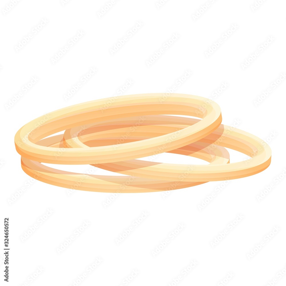 Onion rings icon. Cartoon of onion rings vector icon for web design isolated on white background