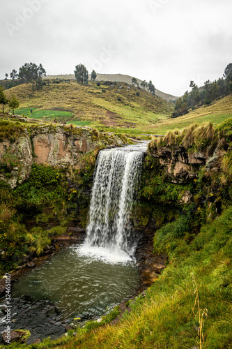 waterfall in mountains