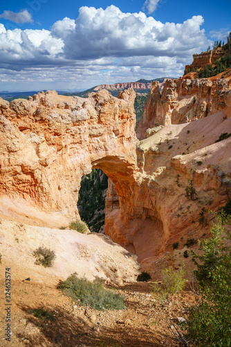 natural bridge in bryce canyon national park in utah in the usa
