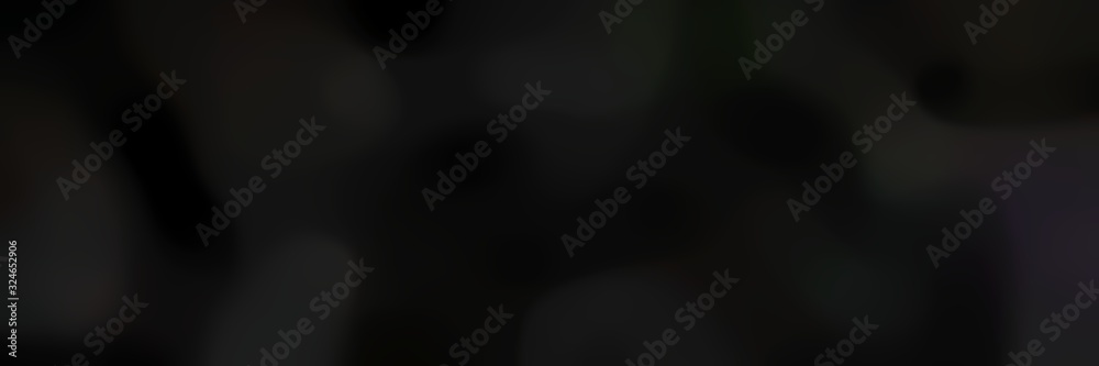 blurred bokeh landscape format background texture with very dark green, black and very dark blue colors and space for text