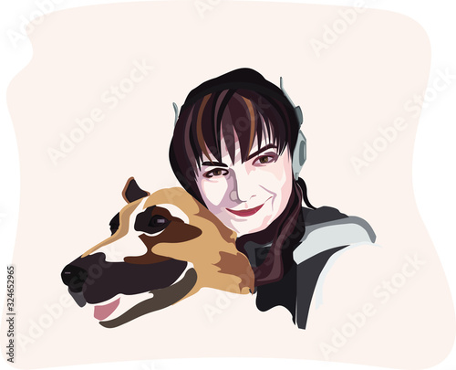Autoportrait with a dog
