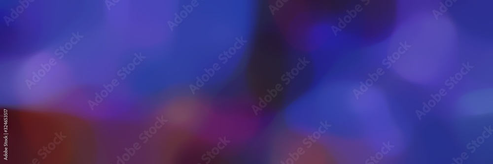 smooth iridescent landscape format background bokeh graphic with dark slate blue, very dark magenta and midnight blue colors and space for text or image
