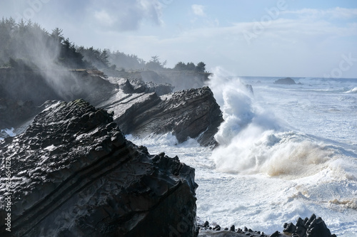 Fototapeta Naklejka Na Ścianę i Meble -  King Tide Oregon Coast