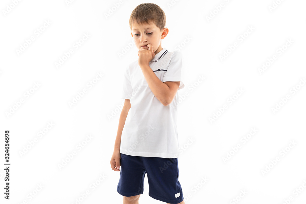Young caucasian teenager is scared isolated on white background Young caucasian teenager is scared isolated on white background