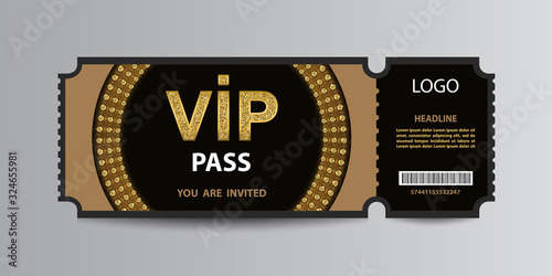 Luxury VIP admission ticket stub