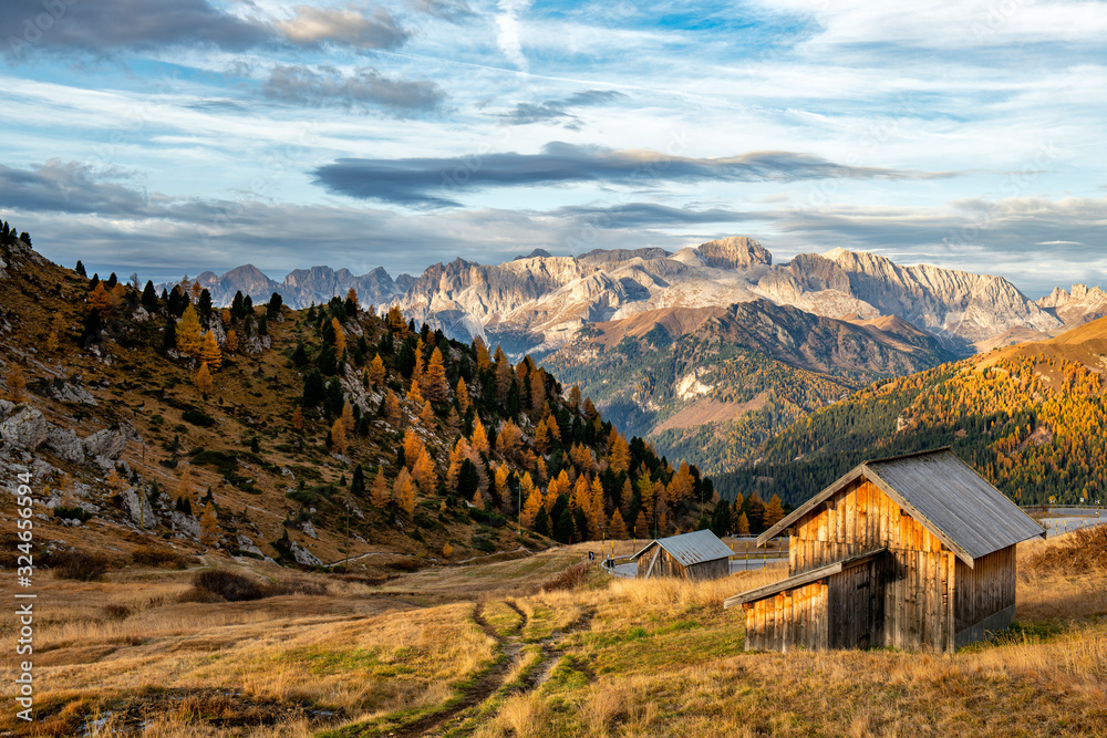 Beautiful landscape of mountains during autumn