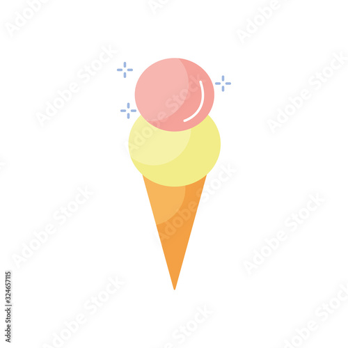Isolated ice cream flat style icon vector design