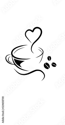 Kaffee Wandtattoo