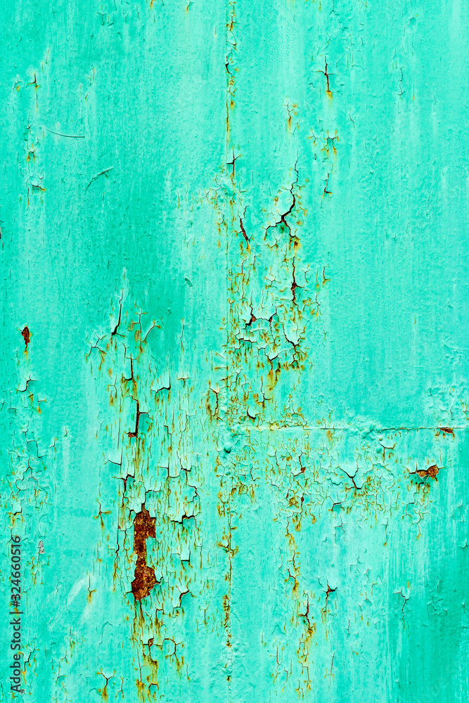 photo of metal with old paint. rust under the paint. photo of metal with old paint. rust under the paint.