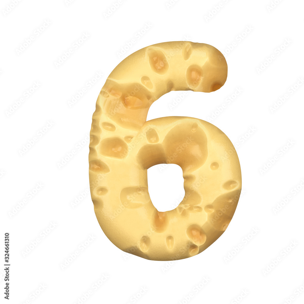 Swiss Cheese Letter - 3D render Swiss Cheese Letter - 3D render
