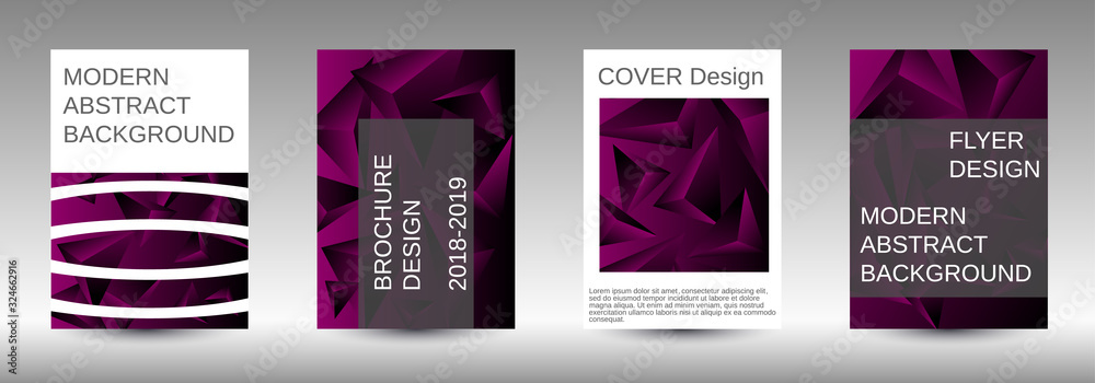 A set of modern abstract covers. A set of modern abstract covers.