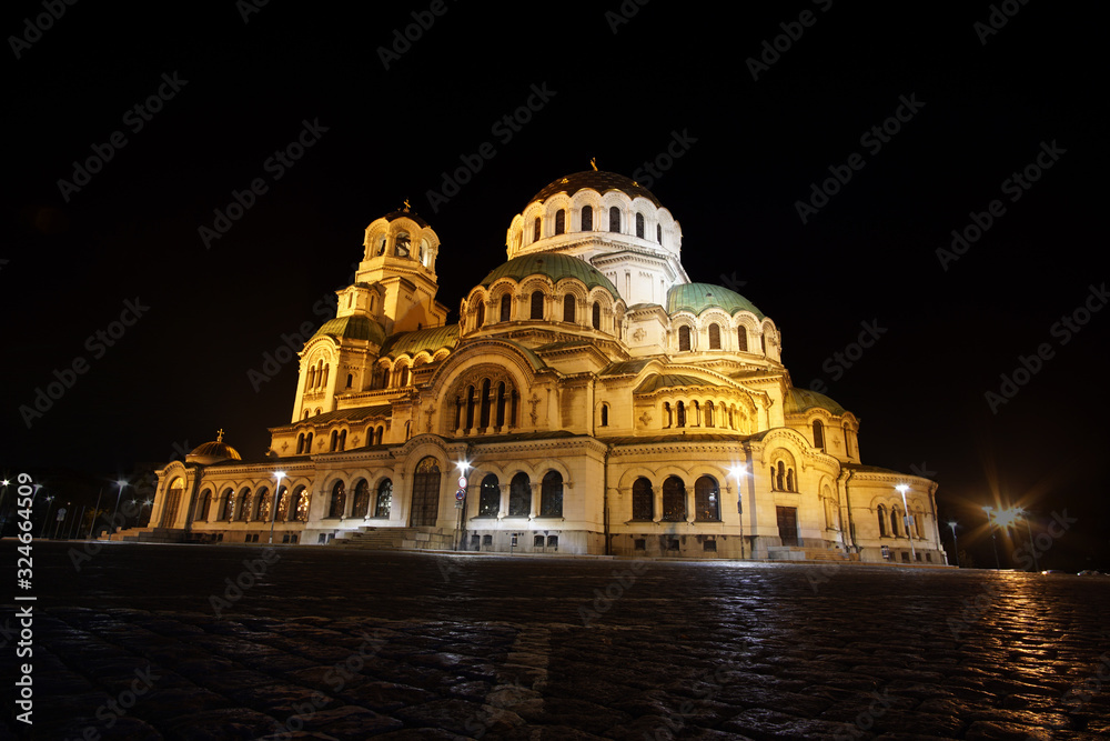 Sofia Cathedral Aleksandar Nevski - Isometric View with lights
