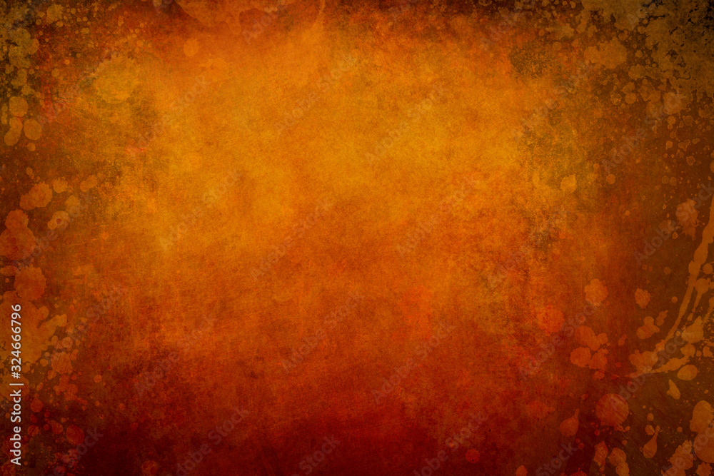 orange grunge  background with stains