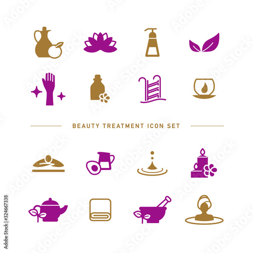 BEAUTY TREATMENT ICON SET