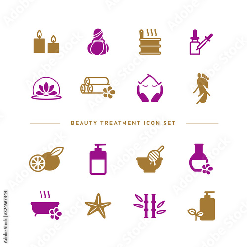 BEAUTY TREATMENT ICON SET