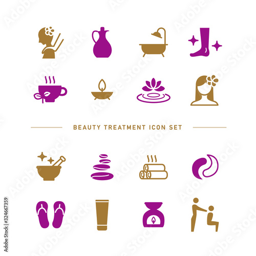 BEAUTY TREATMENT ICON SET