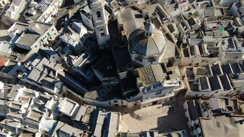 Locorotondo, historic Italian town, aerial shot 9