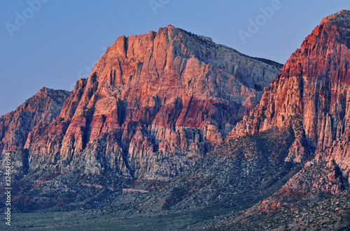 Photography Landscape at sunrise Wilson Cliffs, Red Rock Canyon, Las Vegas, Nevada, USA