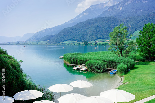 View of Green scenery near Caldaro lake photo