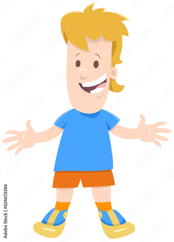 funny boy cartoon character illustration funny boy cartoon character illustration