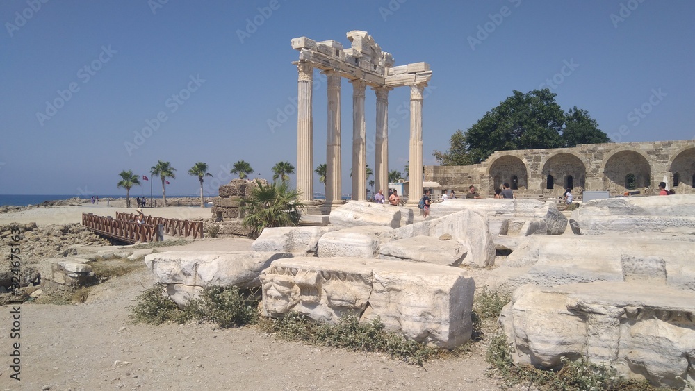 Türkei Side Säulen und Apollontempel 