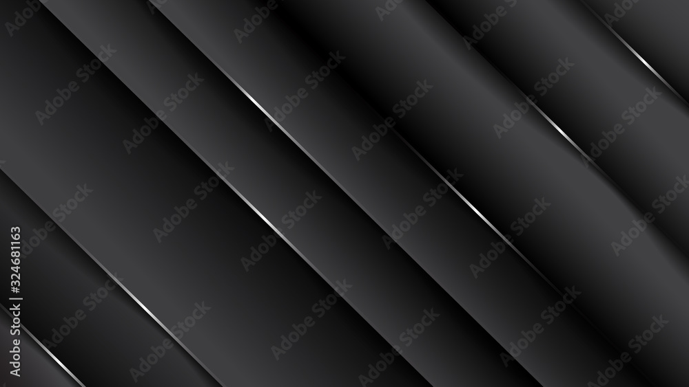 Minimal geometric abstract black background,paper effect. Futuristic design gradient with stripes.Vector illustrations Minimal geometric abstract black background,paper effect. Futuristic design gradient with stripes.Vector illustrations