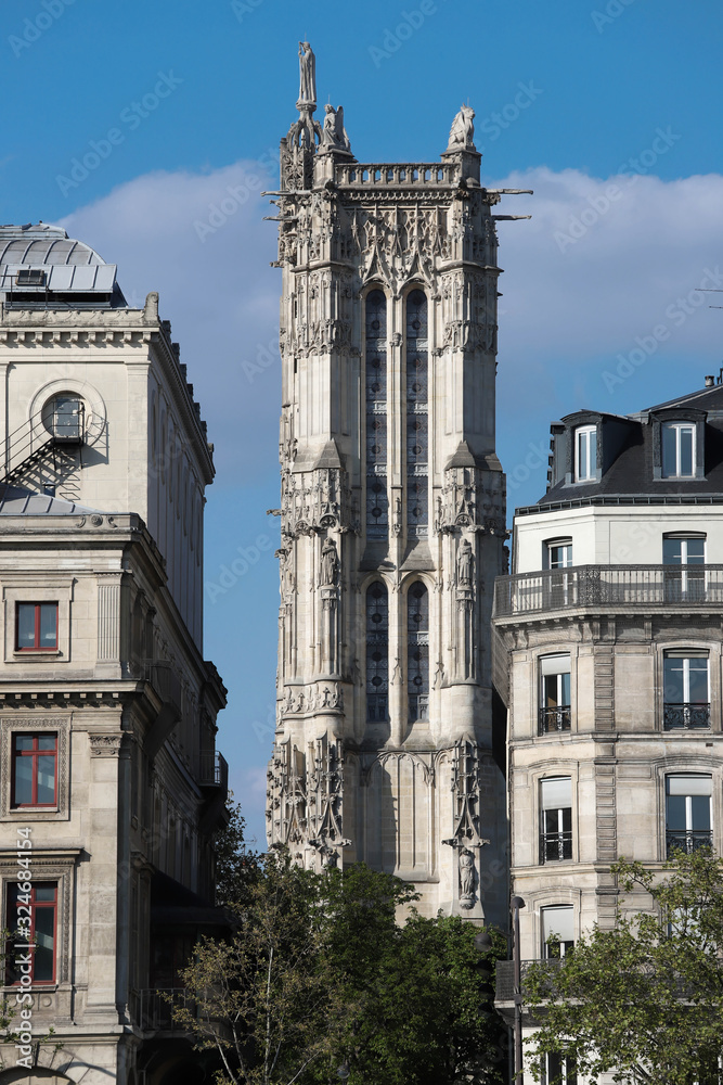 The Saint Jacques tower, Paris, France.