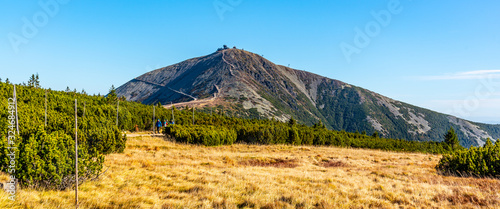 Fototapeta Naklejka Na Ścianę i Meble -  Snezka - the highest mountain of Czech Republic. Krkonose National Park, Giant Mountains