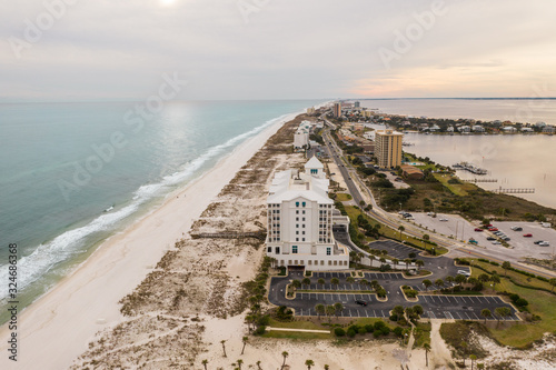 pensacola beach coast in the shore line in the west coast of florida photo