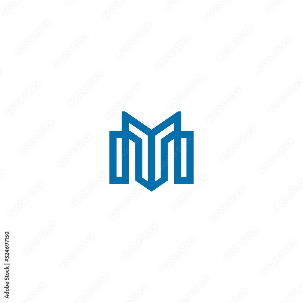 letter M logo vector abstract graphic  minimalis