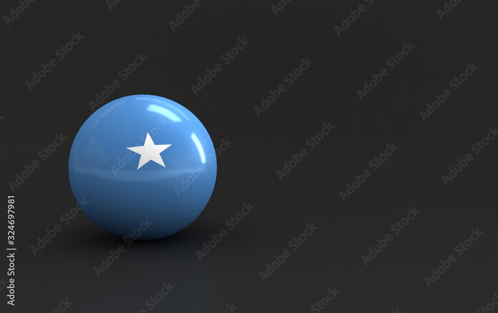 somalia flag. 3d ball flag of countries. country flag background. country flag rendering ball with dark. somalia flag. 3d ball flag of countries. country flag background. country flag rendering ball with dark.