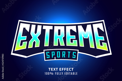 Sport text effect, editable text