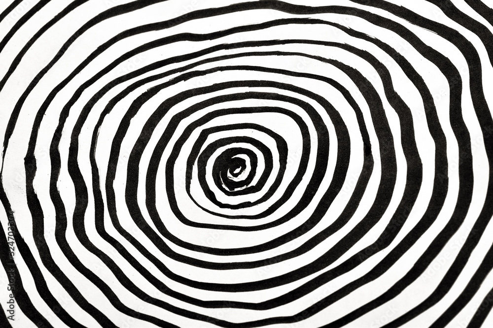Fototapeta premium Line drawing spiral pattern for background