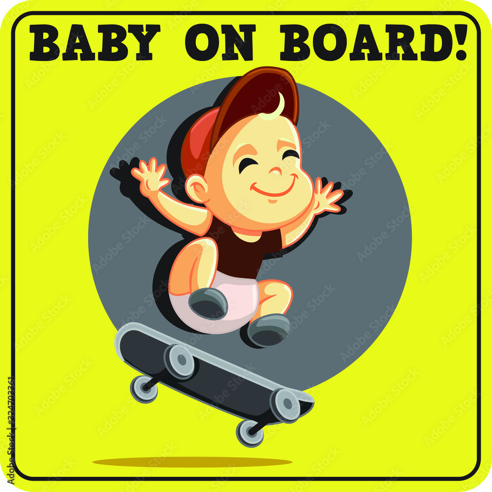 Naklejka premium Baby on Board Vector Bumper Sticker