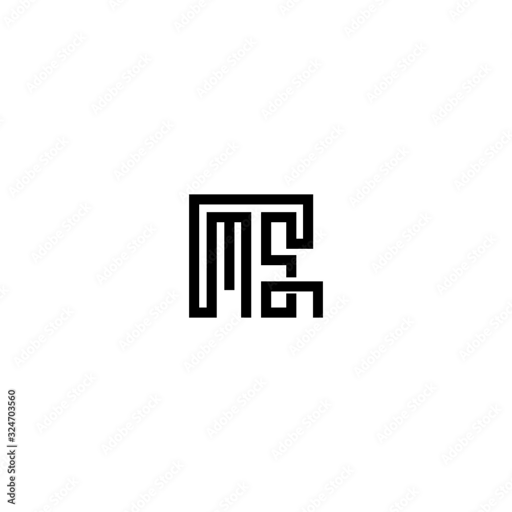 MS M S Letter Logo Business Template