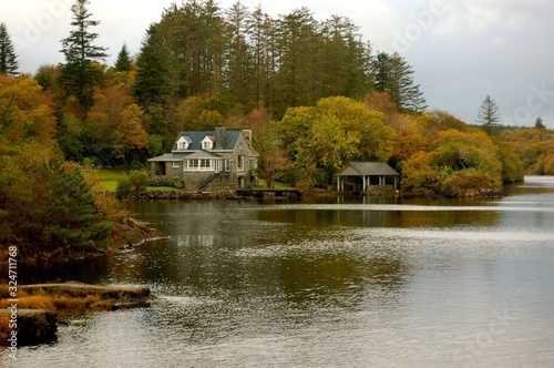 house on river
