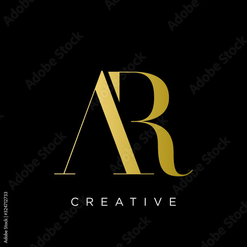 ar logo design vector icon