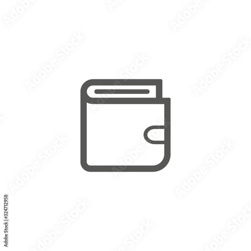 Wallet Icon in trendy flat style isolated on grey background. Wallet symbol for your web site design, logo, app, UI. Vector illustration, EPS10