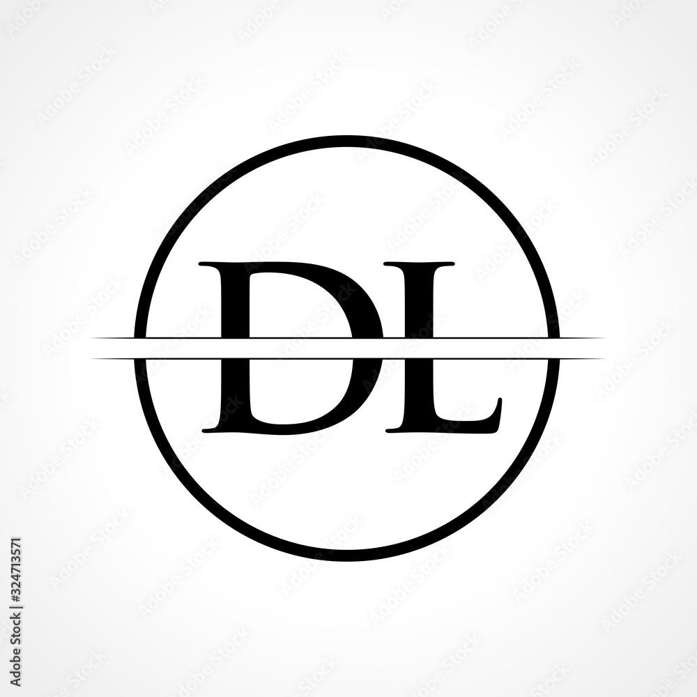 Initial DL Letter Logo Design Vector Template With Black Color. DL Logo Design Initial DL Letter Logo Design Vector Template With Black Color. DL Logo Design