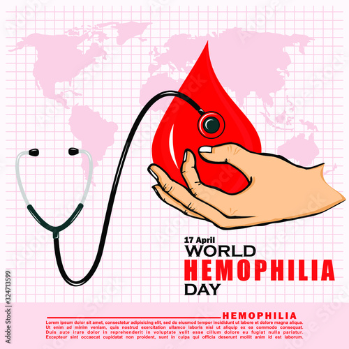 world hemophilia day, illustration vector