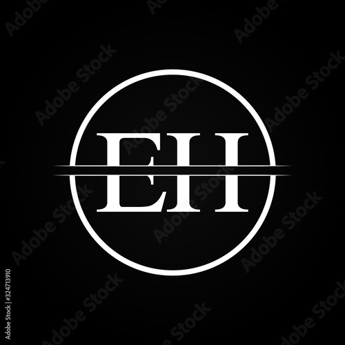 Initial EH Letter Linked Logo Business Vector Template. Creative Letter EH Logo Design