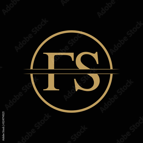FS letter Type Logo Design vector Template. Abstract Letter FS logo Design