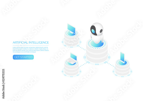 Ai technology isometric
