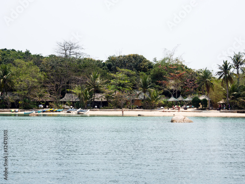 Secluded beach on remote Whale Island, home to Whale Island Resort - Van Ninh, Vietnam