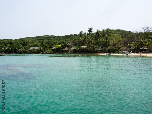 Blue waters near remote and picturesque Whale Island, home to Whale Island Resort - Van Ninh, Vietnam